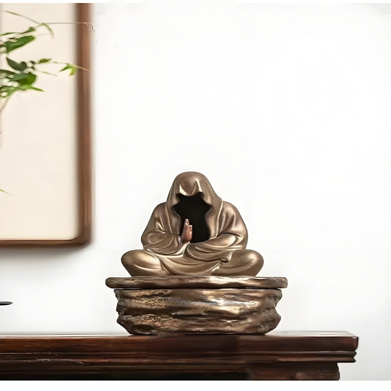 Ceramic Buddha Meditation Incense Burner Backflow