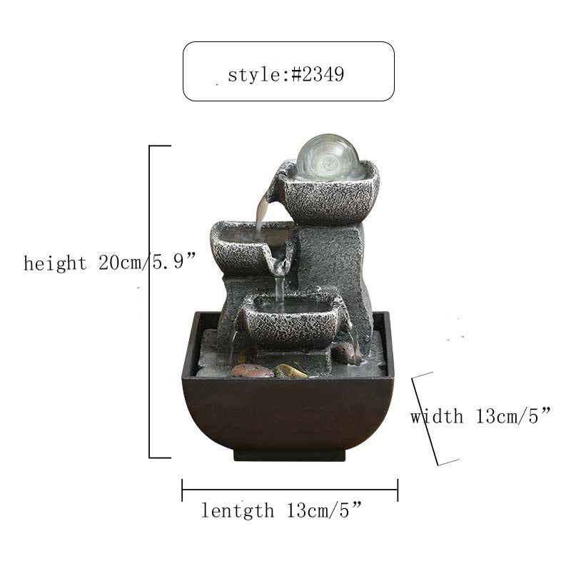 Indoor Resin Fengshui Fountain Desktop