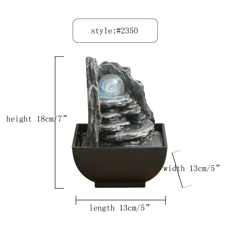 Indoor Resin Fengshui Fountain Desktop