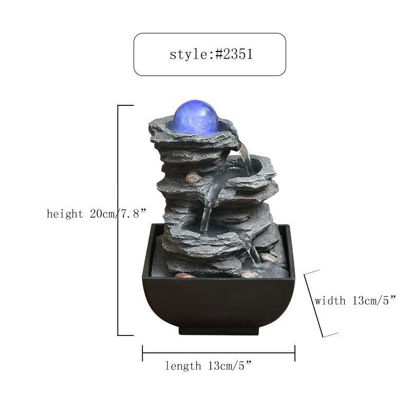 Indoor Resin Fengshui Fountain Desktop