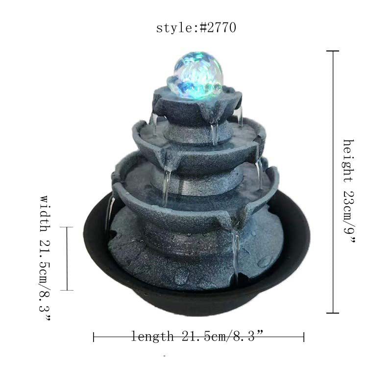 Indoor Resin Fengshui Fountain Desktop