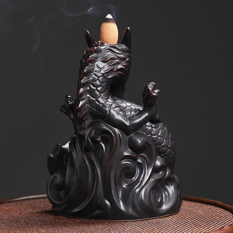 Ceramic Dragon Backflow Incense Burner