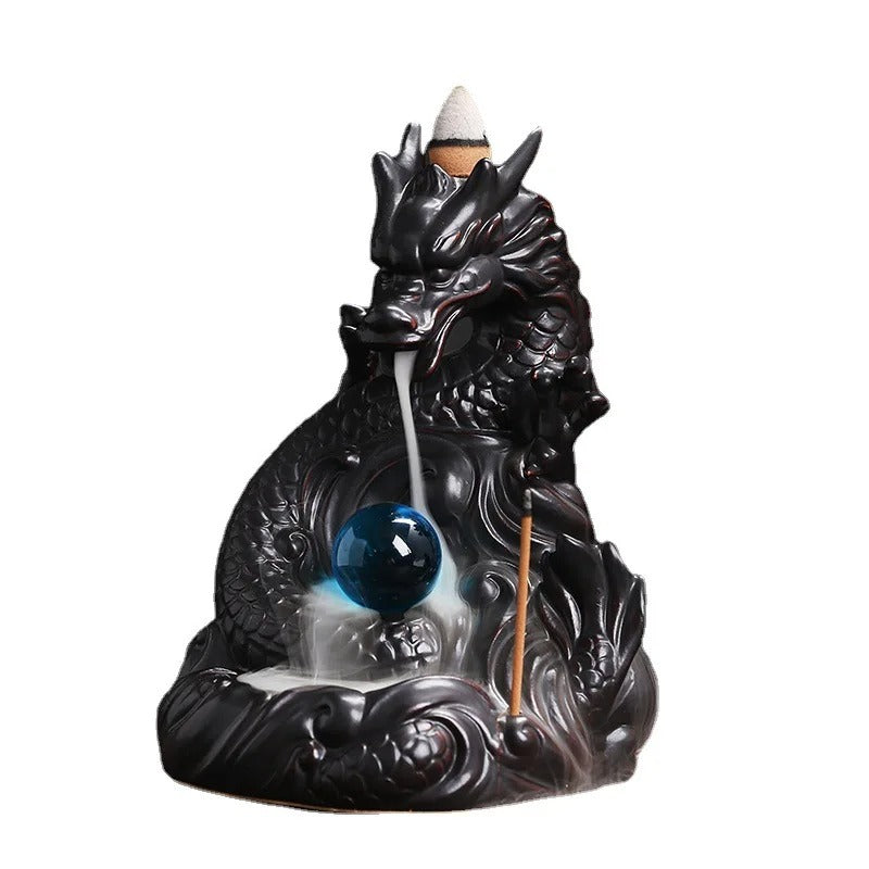 Ceramic Dragon Backflow Incense Burner