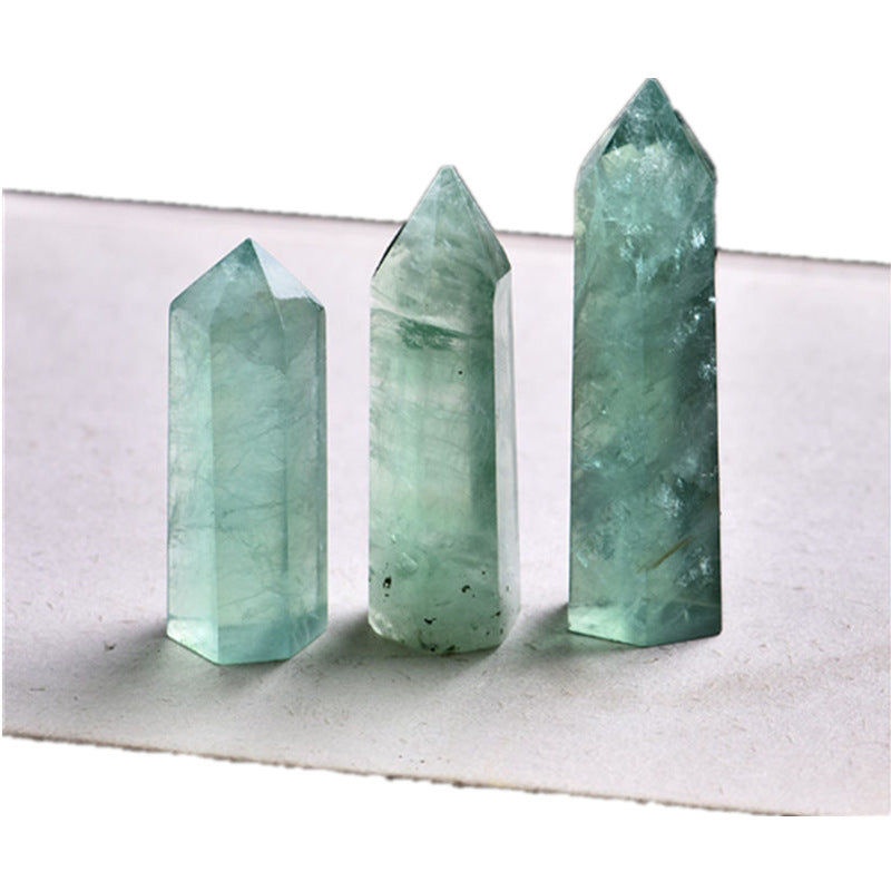 Green fluorite Column Hexagonal prism 1pcs