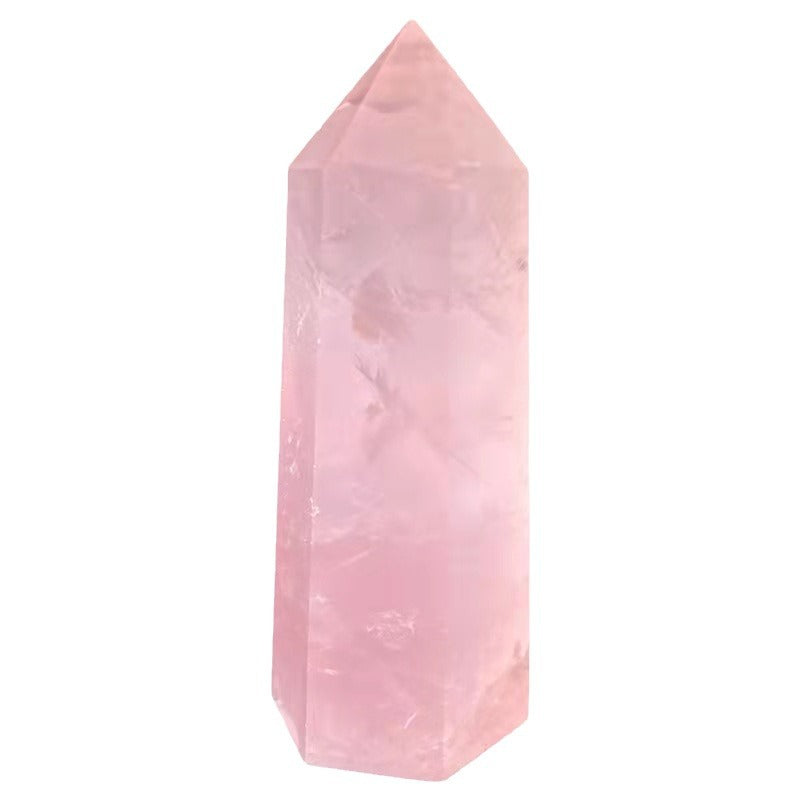 Pink Crystal Column Hexagonal prism 1pcs