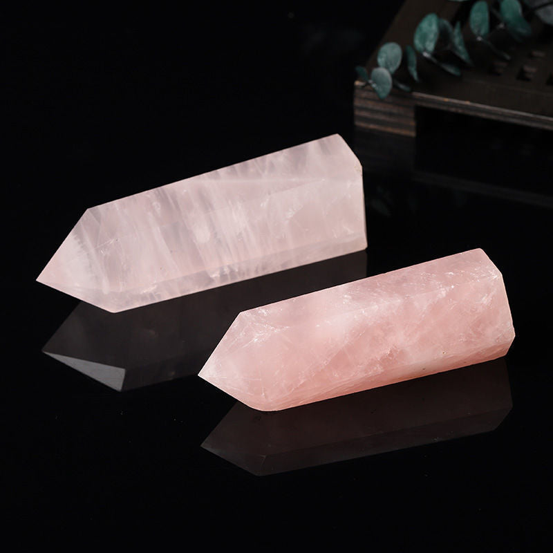 Pink Crystal Column Hexagonal prism 1pcs