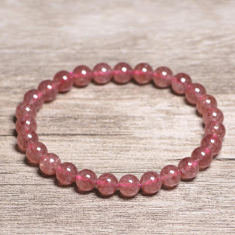 Natural Strawberry Crystal beads bracelet 1pcs