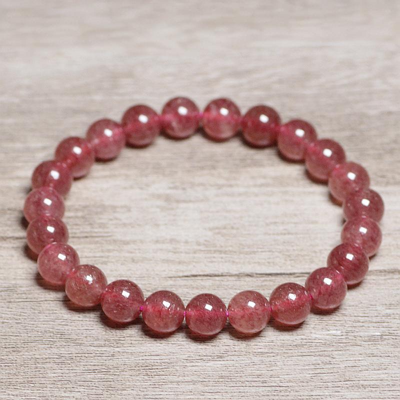 Natural Strawberry Crystal beads bracelet 1pcs