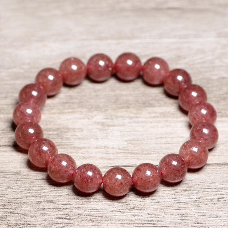 Natural Strawberry Crystal beads bracelet 1pcs