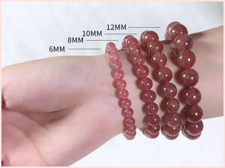 Natural Strawberry Crystal beads bracelet 1pcs