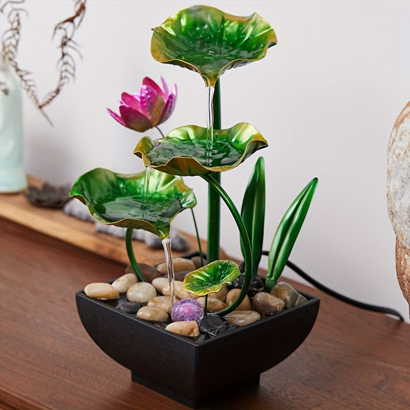 USB-Powered desktop  Indoor Feng Shui Fountain Lotus Flower