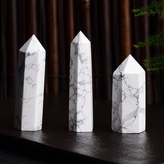 White Turquoise Column Hexagonal prism 1pcs