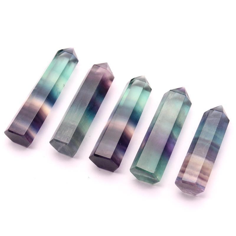 Colorful fluorite Column Hexagonal prism 1pcs