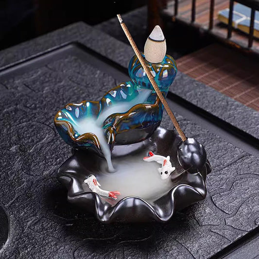 Ceramic Backflow Incense Burner Zen