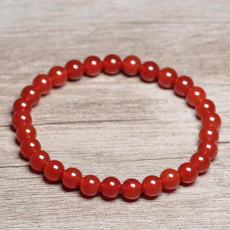 Red agate beads bracelet 1pcs