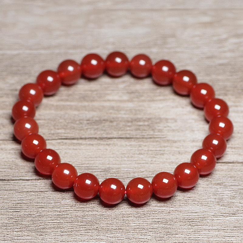 Red agate beads bracelet 1pcs